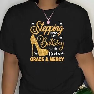 Faith base black and gold birthday size S brand new